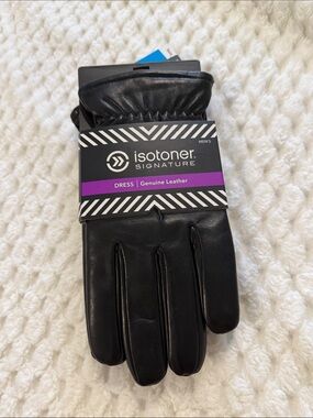 Isotoner Genuine Leather Glove-Size Large-Authentic-NWT
